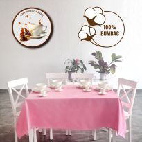 Fata de masa antimurdarire 100% Bumbac 140x180 cm, Moderna Roz FMA109