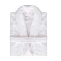 Halat de baie si SPA Hotel cu guler Kimono 100% Bumbac, unisex, 380 gr./mp, Alb L / XL