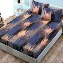 Set husa de pat Finet Elegance + 2 fete perna pentru saltea de 160x200 cm, Albastru, HF2FP27