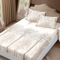 Set husă pat Finet Elegance + 2 fețe perne pentru saltea de 160x200 cm, Copaci, HF2FP90