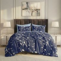 Lenjerie pat dublu ELVO Economy 6 piese Eleganta Albastru LEE10