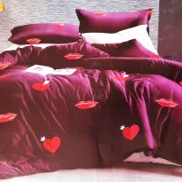 Lenjerie de pat dublu, 4 piese, Cocolino Hearts and lips