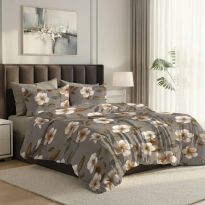 Lenjerie pat dublu ELVO Economy 6 piese Eleganta Gri LEE12