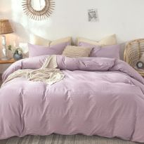 Lenjerie de pat o persoana Percalle cu 2 fete UNI Bumbac 100% 3 piese cearsaf pat 160x240 cm, pilota 150x220 cm, fata perna 50x70 cm, Roz, Pucioasa