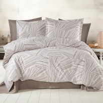 Lenjerie pat Ranforce Cotton Pro Bumbac 100%, 1 persoana, 3 piese Moderna Bej RCP39