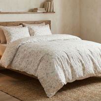 Lenjerie pat Ranforce Cotton Pro Bumbac 100%, 1 persoana cu husa, 3 piese Moderna Crem RCP55