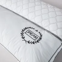 Pernă pană și puf de gâscă VELUR DREAM 50x70 cm, fața PERCALE bumbac 100% dublat cu poliuretan, Alb