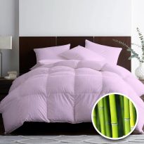 Pilota matlasata bambus damasc 100% naturala, de vara 180x210 cm, Lila