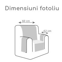 Husa fotoliu tip cuvertura matlasata 60 x 177 cm cu laterale, reversibila, Rosu Corai