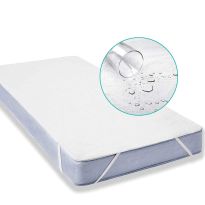 Protecție saltea pat frotir bumbac 100% impermeabilă pentru saltea de 90x200 cm sau 100x200 cm Alb