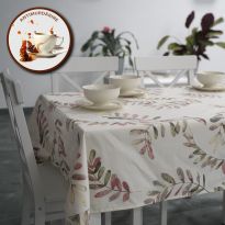 Fata de masa antimurdarire 100% Bumbac 160x220 cm, Frunzulite Mov Verde