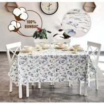 Fata de masa antimurdarire 100% Bumbac 140x180 cm, Frunze Albastru Verde