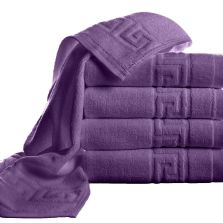 Pachet 5 prosoape baie de corp 70x140 cm Bumbac 100% Greek Border 500 grame/mp, Lila