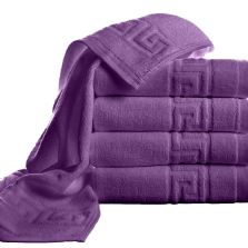 Pachet 5 prosoape baie de corp 70x140 cm Bumbac 100% Greek Border 500 grame/mp, Mov