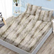 Set husă pat Finet Elegance + 2 fețe perne pentru saltea de 160x200 cm, Floare, Maro Ralex Pucioasa