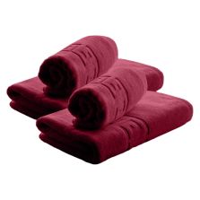 Set 4 prosoape baie 2 de corp 70x140 cm si 2 de fata 50x90 cm Bumbac 100% Greek Border 500 grame/mp, Rosu