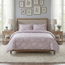 Lenjerie pat Ranforce Cotton Pro Bumbac 100%, King Size cu husa, 6 piese Eleganta Mov RCP48