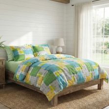 Lenjerie pat Ranforce Cotton Pro Bumbac 100%, King Size, 6 piese Moderna Verde RCP41 Ralex Pucioasa
