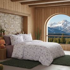 Lenjerie pat Ranforce Cotton Pro Bumbac 100%, King Size cu husa, 6 piese Eleganta Mov RCP17