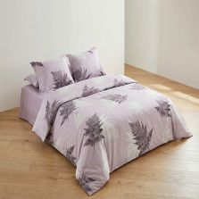 Lenjerie pat Ranforce Cotton Pro Bumbac 100%, King Size cu husa, 6 piese Eleganta Mov RCP27