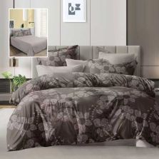 Lenjerie pat dublu Economy 4 piese, cearsaf pat 230x250 cm si pilota 200x230 cm, 2 fete perne 50x70, Eleganta Maro ECN42 Ralex Pucioasa