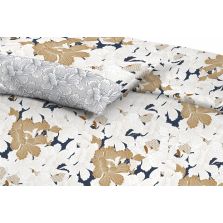 Lenjerie pat dublu Bumbac 100% Ranforce 4 piese extra large, cearsaf pat 240x260 cm, pilota 200x220 cm, 2 fete perne 50x70 cm, Bej ALC3