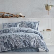 Lenjerie pat dublu Bumbac 100% Ranforce 4 piese extra large, cearsaf pat 240x260 cm, pilota 200x220 cm, 2 fete perne 50x70 cm, Albastru PAVA