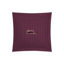 Fata de perna Damasc Bumbac 100% dunga 1 cm, 40 x 40 cm (45x45 cm - inclusiv tiv), Pucioasa, Mov
