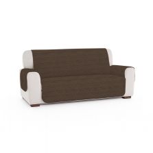 Husă canapea 3 locuri tip cuvertură matlasată 190x177 cm cu laterale, reversibilă, Maro Deschis Ralex Pucioasa 