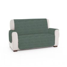 Husă canapea 2 locuri tip cuvertură matlasată 130x205 cm cu laterale, reversibilă, Gri Ralex Pucioasa 