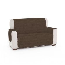 Husă canapea 2 locuri tip cuvertură matlasată 130x205 cm cu laterale, reversibilă, Maro Deschis Ralex Pucioasa 