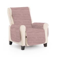 Husă fotoliu tip cuvertură matlasată 60 x 177 cm cu laterale, reversibilă, Lila Ralex Pucioasa 