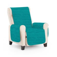 Husă fotoliu tip cuvertură matlasată 60 x 177 cm cu laterale, reversibilă, Turcoaz Ralex Pucioasa 