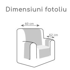 Husă fotoliu tip cuvertură matlasată 60 x 177 cm cu laterale, reversibilă, Verde Ralex Pucioasa 