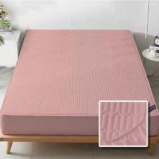 Protecție de pat matlasată Percale , 140 x 200 , pink