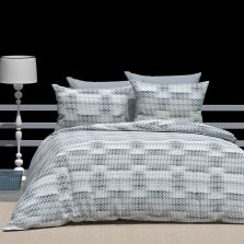 Lenjerie de pat dublu Bumbac Ranforce 4 piese cearsaf pat 240 x 260 cm, pilota 200x230 cm, 2 fete perne 50x70 cm, Eleganta Gri, Ralex Pucioasa 