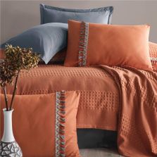 Lenjerie pat Bumbac Ranforce 4 piese, cearșaf pat 240x260 cm, pătură 200x220 cm, 2 fețe perne 50x70 cm, Clasy BOHEMLINE V2