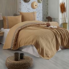 Lenjerie pat Bumbac Ranforce 4 piese, cearșaf pat 240x260 cm, pătură 200x220 cm, 2 fețe perne 50x70 cm, Clasy BOHEMLINE V6