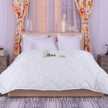 Pilotă lană damasc policoton matlasată, Alb, Pucioasa