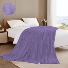 Patura Cocolino DOT gofrata 200x230 cm Mov Ralex Pucioasa 