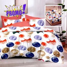 Lenjerie pat bumbac Finet 6 piese cu desen PROMO, husă saltea 160x200 sau 180x200 cm, pilotă 200x220 cm, 2 fețe pernă 50x70 și 70x70 cm, Roz, Ralex Pucioasa 