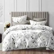 Lenjerie pat dublu Economy 6 piese, cearsaf pat cu husa 180x200 cm si pilota 200x230 cm, 2 fete perne 50x70 si 2 fete perna 70x70, Moderna Gri Deschis ECNH46 Ralex Pucioasa