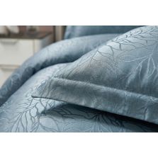 Lenjerie pat dublu Jacquard Satin 6 piese, cearsaf pat 220x240 cm, pilota 200x220 cm, 2 fete perne 50x70 si 70x70 cm JQ6P3