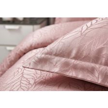 Lenjerie pat dublu Jacquard Satin 6 piese, cearsaf pat 220x240 cm, pilota 200x220 cm, 2 fete perne 50x70 si 70x70 cm JQ6P11