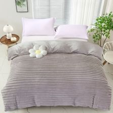 Patura Cocolino Line 200x230 cm Laura, Gri, Ralex Pucioasa 