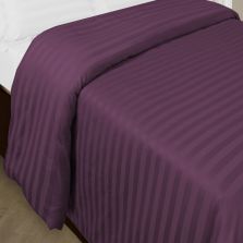 Cearsaf de pilota pat dublu Damasc Policoton dunga 1 cm, 160 x 220 cm, Mov