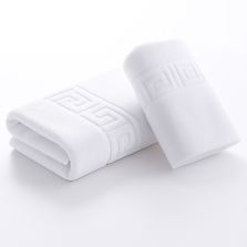 Prosop baie de corp 70x140 cm Bumbac 100% Greek Border 700 grame/mp, Alb 