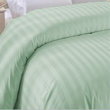 Cearsaf de pilota 2 persoane Damasc Bumbac 100% tip Hotel cu dunga 1 cm, 160x220 cm, Verde Mint