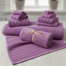 Prosop baie 50x90 cm Luxury 100% Bumbac Lux 600 gr./mp, Mov