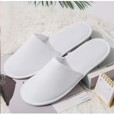 Papuci tip Hotel și SPA din frotir 60 grame/mp și talpă cauciuc 6 mm, de unică folosință FRESH WALK B, Alb